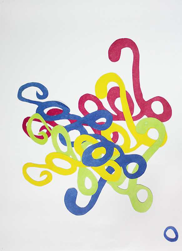 LOGOS 2  Collage auf Plexiglas, 70 x 50 cm, 2015