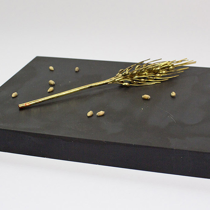 EHRE DER ÄHRE  Ähre, 12 cm lang, mit 10 Goldkörner, 2015