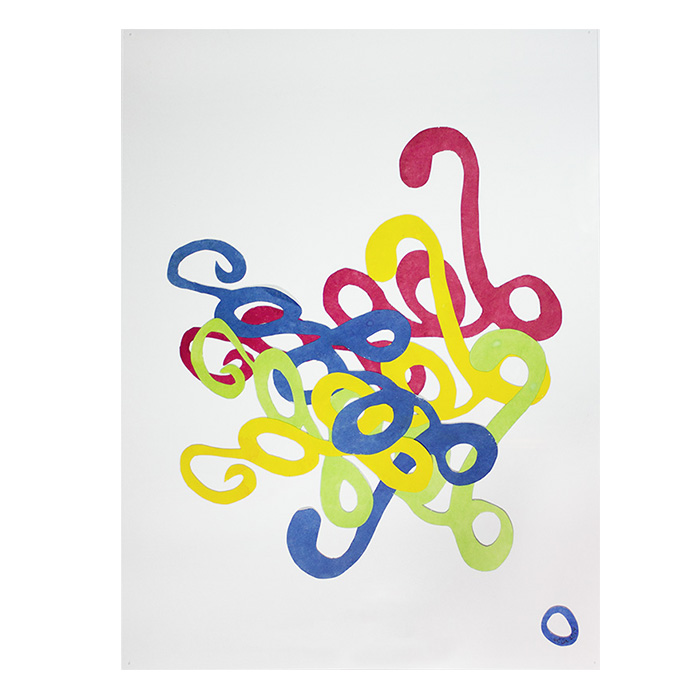 LOGOS  Collage auf Plexiglas, 70 x 50 cm, 2015